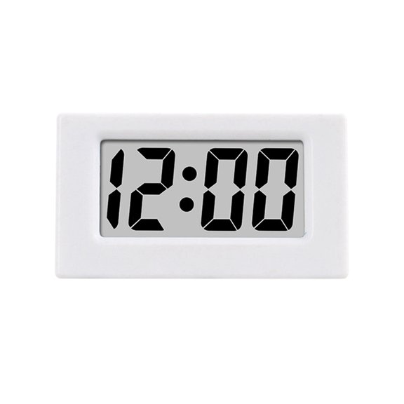 Mini Clock Triangle LED Screen Lectronic Digital Alarm Screen Desktop Clock for Home Office Table Bedroom Decor White