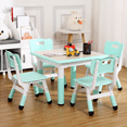 thumbnail image 4 of CazToi Set de Mesa y Sillas para Niños de 5 Piezas, Mesa de Actividades Cuadrada de 60x60cm con 4 Taburetes, 4 of 9