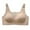 Beige, variant on Women's Non Wired Padded Full Cup Bra - Wireless Supportive Bustier - W-Shape Structure Breathable Comfort Bra
