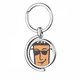 thumbnail image 1 of gafas de sol abstract face sketch Rotating keychain Metal Keyring Holder, 1 of 2