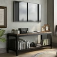 thumbnail image 3 of Musa Lower Storage Shelf Wood Reclaimed Barnwood Bench, 3 of 13
