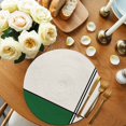 thumbnail image 2 of Round Placemats Abstract 15 inch Set of 6 Table Mats for Dining Table Modern Green Stripes Lines Heat Resistant Non-Slip Kitchen & Home Decorative Place Mat Set, 2 of 8