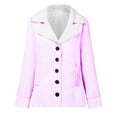 thumbnail image 3 of Black And Friday Deal 50% Off Clear!Winter Long Coats for Women, Women's Fashion Long Sleeve Pocket Plush Button Coat Long Sleeve Hatless Casual Coat/Jacket Gifts Christmas Gift, 3 of 6
