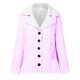 thumbnail image 4 of Puntoco Abrigo/Chaqueta Informal De Manga Larga Sin Sombrero con Botones De Felpa Y Bolsillo De Moda para Mujer Puntoco Puntoco-1233, 4 of 6