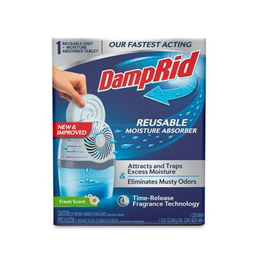DampRid Moisture Absorber Drop-In Tablet Refill Pack, Fresh Scent, 15.8 oz., 2 Ct.