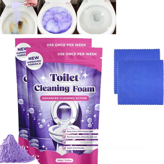 Toilet Bowl Cleaner, 2026 New Cleanings Powder, Touchless Foaming Toilet Cleaning Powder,Deep Cleaning,Eliminates Odors, for a Spotless Toilet,