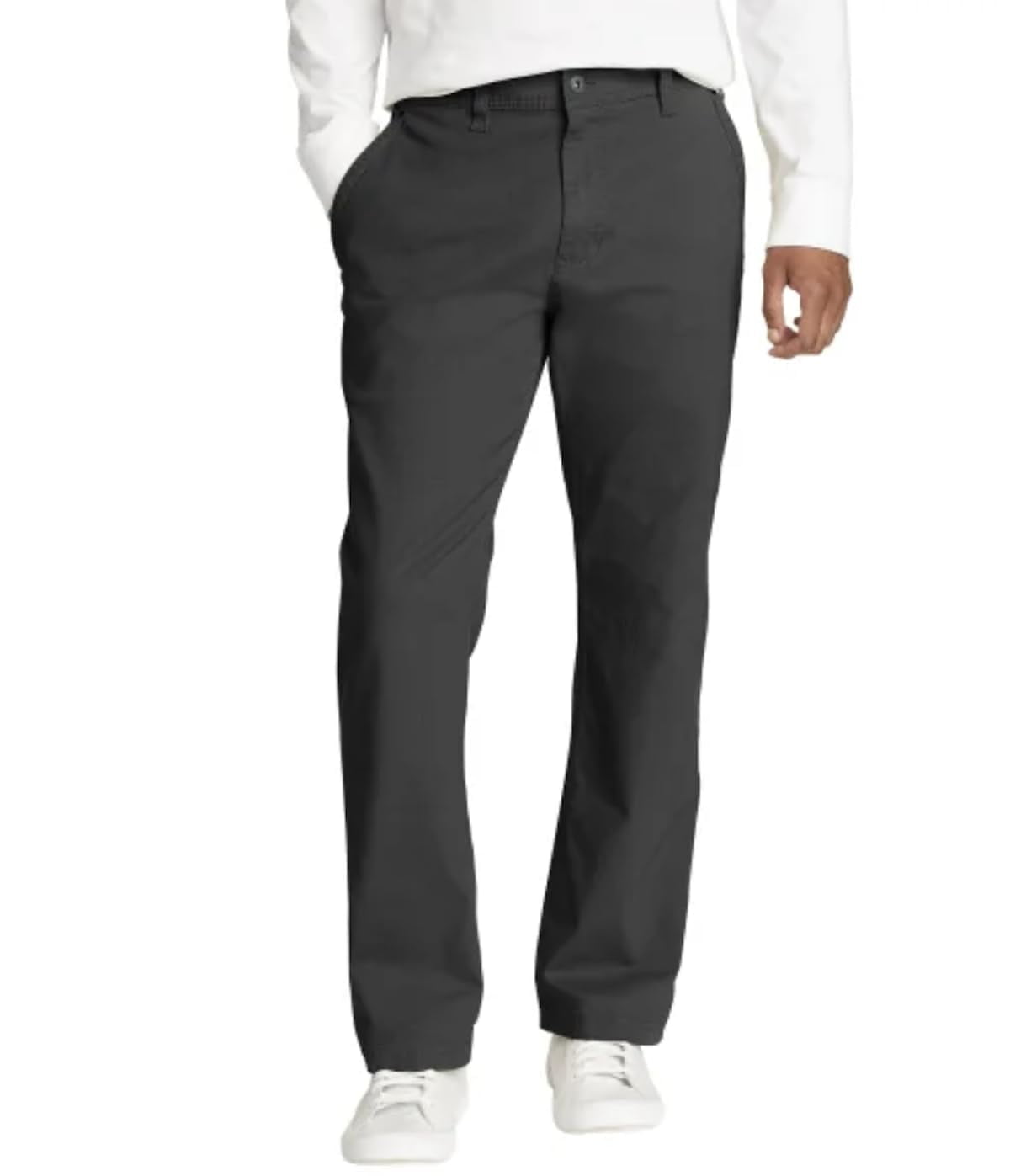 Eddie Bauer Men's Two-Way Stretch Canvas Utility Pants, Black 32 x