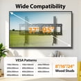 thumbnail image 5 of MountLiving Tilting TV Wall Mount for 37-95" Screens, -10° Tilt Adjustment, Max VESA 600x400mm, 132 lbs Capacity, Fits 16"/24" Studs, 5 of 8