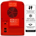 thumbnail image 5 of Coca-Cola Mini Refrigerador Rojo Clásico 4L 12V DC 110V AC Refrigerador Portátil, 5 of 5