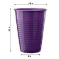 thumbnail image 2 of 100-Pack 12 Oz Purple Disposable Plastic Cups - Durable and Stylish Party Cups, 2 of 5