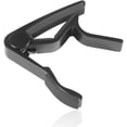 thumbnail image 3 of 2-Pack 6-String One-Handed Guitar Capo for Acoustic Electric Guitar - Black & Silver, 3 of 5