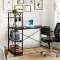 thumbnail image 2 of DEELLEEO Black particleboard with triamine H-type 120*60*120cm with non-woven bag computer desk USB power interface N001, 2 of 5
