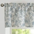 CURTAINKING Country Style Farmhouse Linen Valance Curtains, Floral