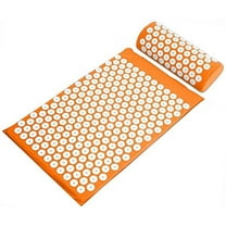 BalanceFrom Acupressure Yoga Mat and Pillow Set for Back and Neck Pain Relief and Muscle Relaxation Massage