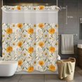 thumbnail image 5 of Spring Yellow Flowers No Hooks Shower Curtain with Snap-in Liner Vintage White Daisy Farm Plant Watercolor Shower Curtains for Bathroom, Waterproof, Easy Install, Washable 72"x78", 5 of 9