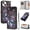 Color-3, variant on Leather For Apple iphone 17 Pro 6.3-inch Wallet Case Embossed Painted Butterflys&Flowers Pattern, With Card Holder,Wristband,Magnetic Clasp Kickstand Folio Cover,Color-7,For iphone 17 Pro