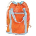 thumbnail image 2 of Tnobhg Beach Bag Hollow Mesh Drainage Large Capacity Drawstring Closure Quick Dry Portable Baby Toys Seashell Stoarge Handbag Shower Bag Travel Toiletry Bag, 2 of 7