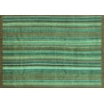 thumbnail image 1 of Ahgly Company Machine Washable Indoor Rectangle Abstract Turquoise Blue Modern Area Rugs, 2' x 3', 1 of 4