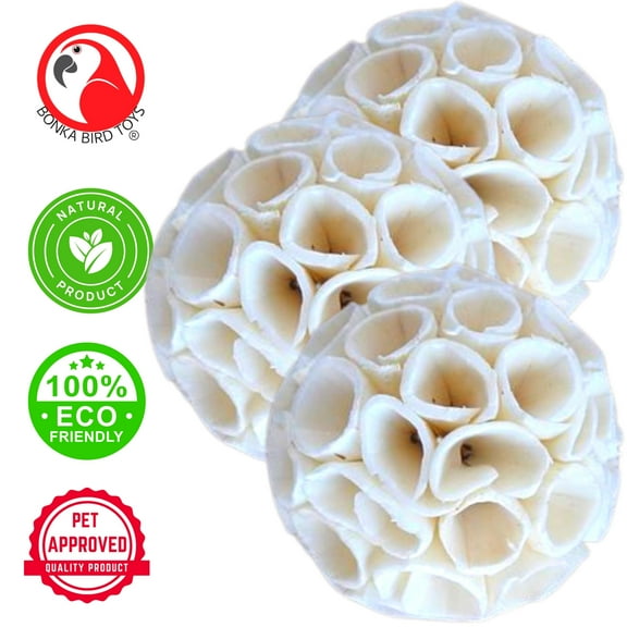 Bonka Bird Toys Sola Crepe Balls: 1215 Pk3 Sola Crepe Balls