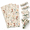 Yellow, variant on Green 5 20x14 Inch Gift Wrap Tissue Paper with Leaf Design, 50 Count