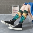 thumbnail image 5 of Naloa Colorful Flower Bird Thigh High Socks Extra Long Stretchy Sock Women Over Knee High Opaque Stocking Daily Wear, 5 of 6