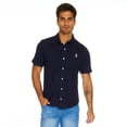 thumbnail image 1 of Camisa cuello sport, confeccionada en shifón Marino 770187 azul G Incógnita 770187, 1 of 6