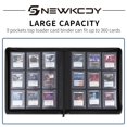 thumbnail image 3 of Carpeta para cartas Snewkcdy Top Loader para 360 cartas de cuero PU, 3 of 8