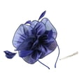 thumbnail image 3 of Baberdicy Hair Clips Hats for Women Fascinators Womens Flower Hat for Tea Party Cocktail Wedding Church Fascinators Hats for Women Navy, 3 of 4