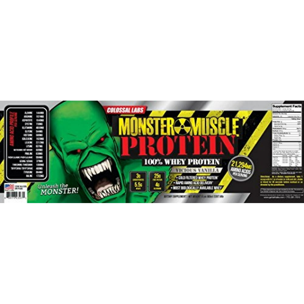 Colossal Labs Monster Muscle Protein 100 Cold Filtered Whey Protein