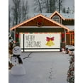 thumbnail image 4 of Christmas Garage Door Banner Cover 6 x 13 ft, Christmas Cotton Hemp Bottom Bell Stripe Christmas Garage Door Decorations Holiday Christmas Backdrop Decor for Winter New Year Xmas Party, 4 of 6