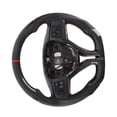 thumbnail image 2 of Real Carbon Fiber Steering Wheel, Car Steering Wheel Racing Style Flat Bottom Nappa Perforated Leather Anti Oxidation Finger Ridges  for Levante M161, 2 of 7