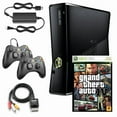 thumbnail image 1 of Xbox 360 S 250GB Game Console Black with GTA IV and 2 Retrofam Black Controllers (Refurbished), 1 of 5