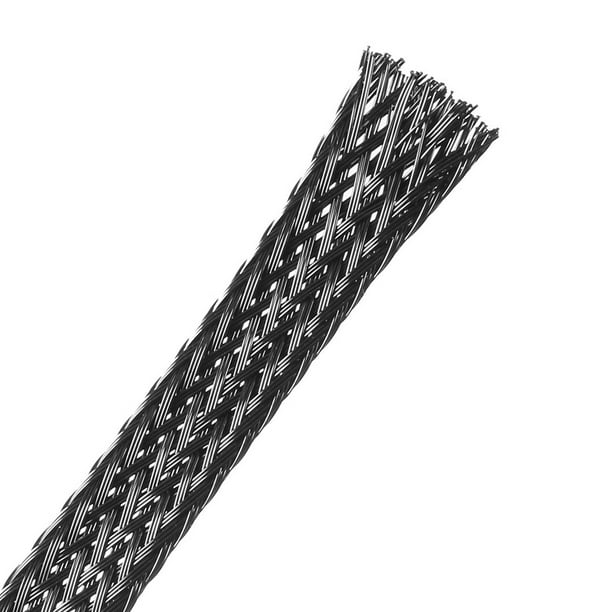 Protector de cable expandible de PET, funda y organizador de cable de 16.5 pies para línea de OD 6-12mm en negro