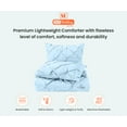thumbnail image 3 of Super King Comforter Pinch Light Blue 300 GSM Plush Siliconized Microfiber Fill Duvet Insert With 1000 Thread Count Egyptian Cotton Shell Fluffy Soft with Premium Piping & Matching Pillowcases, 3 of 8