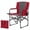 Red, variant on GIMMYFIVE Oversized Folding Camping Director Chair, 330 lbs Capacity, with Side Table, Pocket & Cup Holder