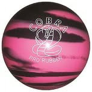BuyBocceBalls New Listing - EPCO Candlepin Bowling Ball- Single - Cobra Pro Rubber - Pink & Black (4 1/2 inch- 2lbs. 6oz.)