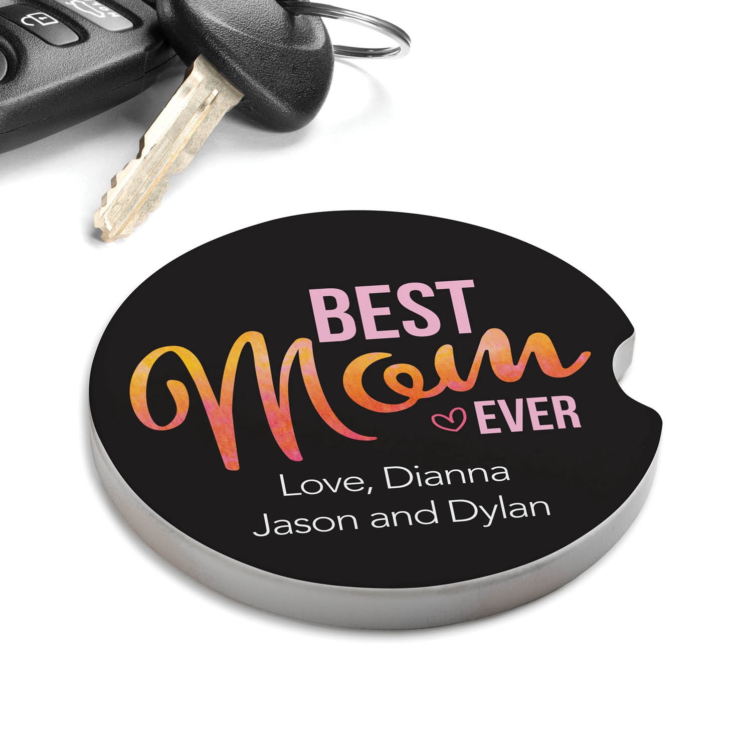 Best Mom Ever Set of 2 Personalized Car Coasters