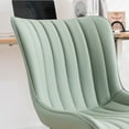 thumbnail image 5 of YOUNIKE Cute Armless Office Desk Chair Modern Upholstered Faux Leather Swivel Task Chair, Light Green, 5 of 11