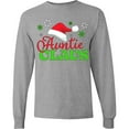 thumbnail image 3 of Inktastic Auntie Claus with Christmas Santa Hat and Snowflakes Long Sleeve T-Shirt, 3 of 5