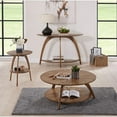 thumbnail image 6 of Martin Svensson Home LAX Round Wood End Table in Warm Nutmeg Brown, 6 of 6