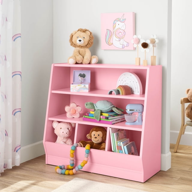 Mainstays Kids Bookcase with Bin Storage