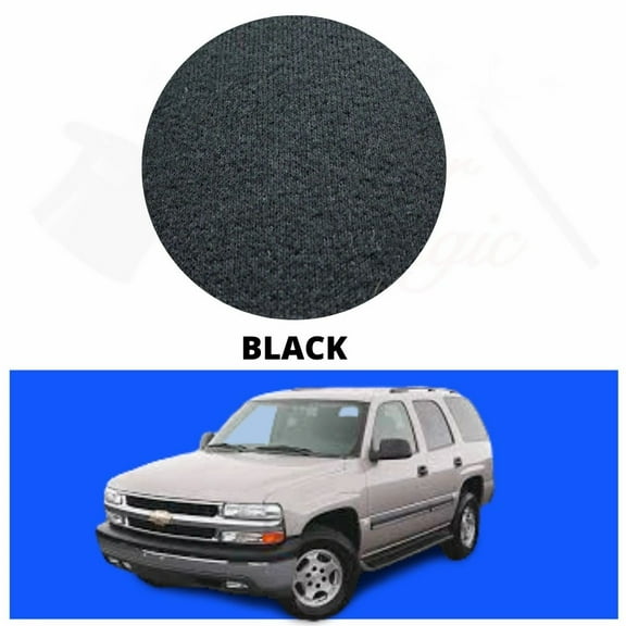 108" x 60" Headliner Ceiling Repair Fabric Material for Chevy Tahoe (BLACK)
