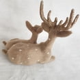 thumbnail image 4 of Figuras de ciervos de Navidad, figuras de animales del bosque, estatuas de renos de Navidad, figuras de bosque en miniatura para fiesta de Navidad, 4 of 5