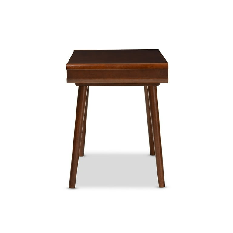 Baxton Studio Casarano Mid-century Modern Dark Walnut and White Two-tone Finish 2-drawer Wood Home Office Writing Desk Baxton Studio Casarano Mid-century Modern Dark Walnut and White Two-tone Finish 2-drawer Wood Home Office Writing Desk