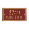 Personalized Whitehall Products Double Line 2-Line Standard Wall Plaque in Red/Gold