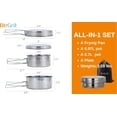 thumbnail image 6 of BeGrit Backpacking Camping Cookware Mini Picnic Camping Cooking Mess Kit with Pot and Pan Set for Hiking, 6 of 7