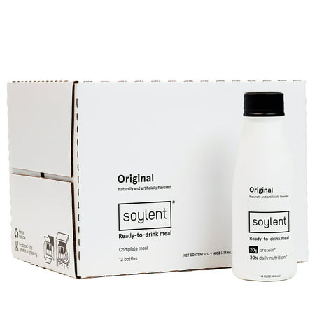 Soylent Ready to Drink Meal Replacement Shake, Original, 14 Fl Oz, 12 (Best Meal Replacement Soylent)