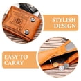 thumbnail image 3 of Monedero pequeño plegable para hombre, monedero de cuero, monedero vintage de moda, monedero pequeño., 3 of 5