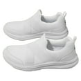 thumbnail image 3 of Rokment Womens Mens Orthopedic Walking Nursing Shoes Comfortable Slip on Driving Work Loafers Flat for Seniors Mom Dad Spring Fall White Size 8.5, 3 of 5