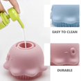 thumbnail image 2 of 2pcs Bath And Shampoo Brush Silicone Body Shower Scrubber With Shower Gel Dispenser Shower Loofah Brush, 2 of 5